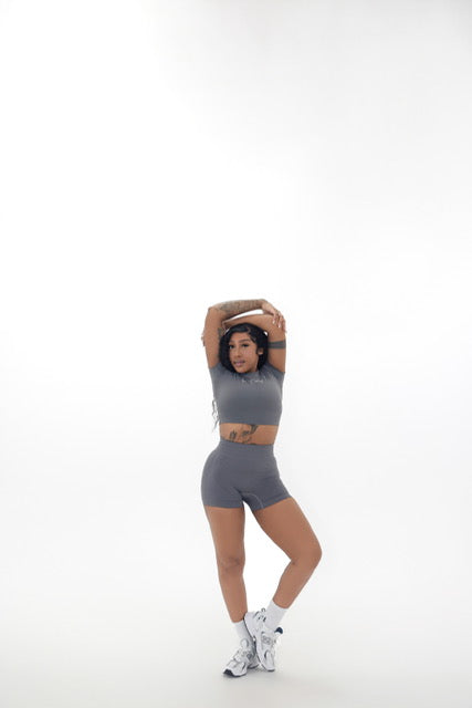 Amp Crop Top - Grey