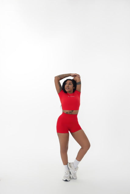 Amp Crop Top - Red